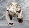 Rustic Wood Carving: Playful Monkey