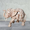 Rustic Wood Hand-Carved Elephant: A Majestic Sculpture